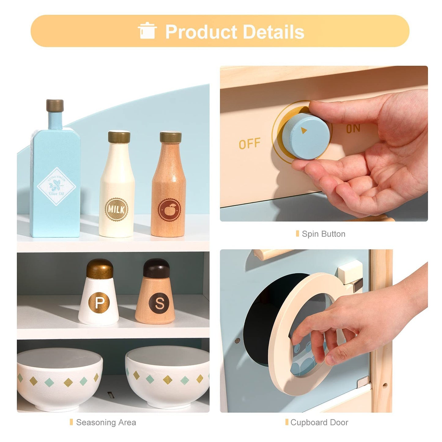 Play Kitchen Cooking Toy Set Gift For Boys And Girls