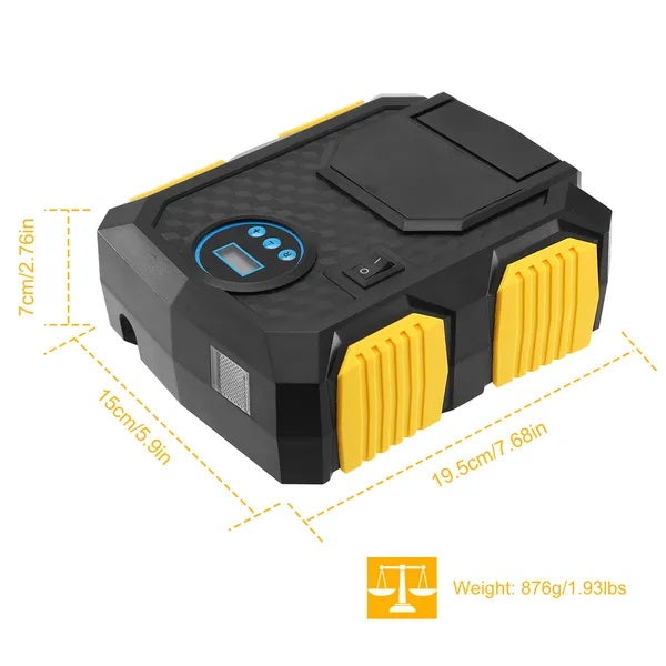 Tire Inflator 12V DC 120W 150PSI Tire W LCD Electric Air Compressor 25L Min Large Air Flow